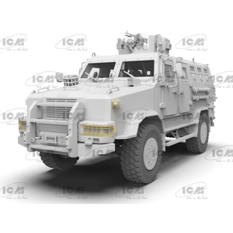 Збірна модель 1:35 «Козак-001» Український бронеавтомобіль Національної гвардії України ICM 35015