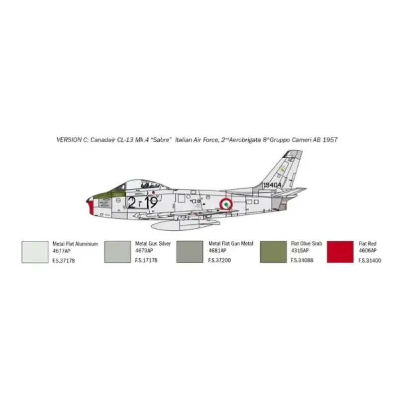 Сборная модель самолета Cборная модель 1:48 Самолет F-86E Sabre Италери 2799 1:48