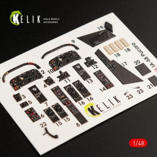 IA-58 Pucara 3D декаль интерьер для комплекта Kinetic 1:48 КЕЛИК K48055