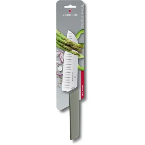 Ніж-сантоку Victorinox SWISS MODERN 17см зелен 6.9056.17K6B