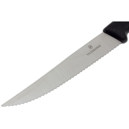 Ніж для стейка та піци Victorinox SWISS CLASSIC 12см хвил чорн 6.7933.12