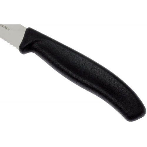 Ніж для стейка та піци Victorinox SWISS CLASSIC 12см хвил чорн 6.7933.12