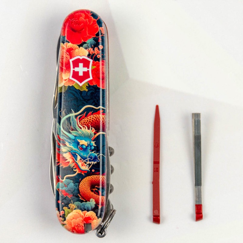 Складаний ніж Victorinox HUNTSMAN ZODIAC Китайський дракон 1.3713.Z3200p