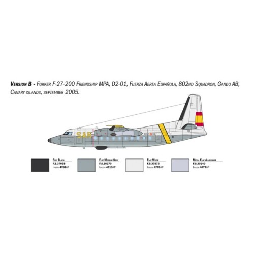 Збірна модель літака Збірна модель 1:72 Літак Фоккер F-27 Maritime Patrol Італері 1455 1:72