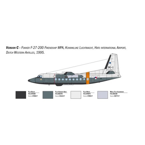 Збірна модель літака Збірна модель 1:72 Літак Фоккер F-27 Maritime Patrol Італері 1455 1:72