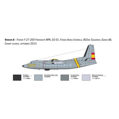 Збірна модель літака Збірна модель 1:72 Літак Фоккер F-27 Maritime Patrol Італері 1455 1:72