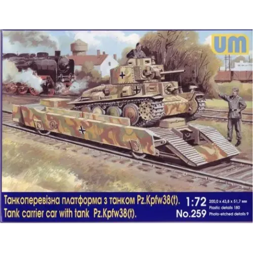 Танкоперевізна платформа з танком Pz. Kpfw38 (т)