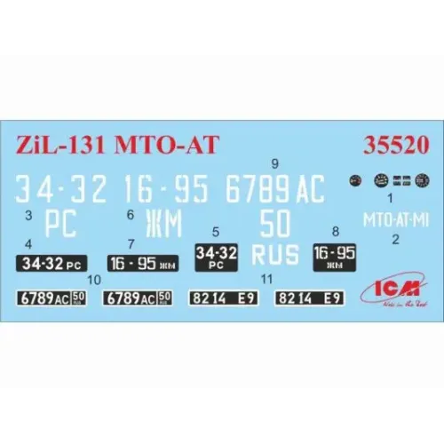 Збірна модель1:35 Радянський вантажний автомобіль ЗіЛ-131 МТО-АТ ICM 35520