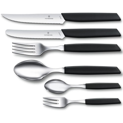Ніж для томатів Victorinox SWISS MODERN Tomato&Sausage 11см хвил чорн 6.9003.11W