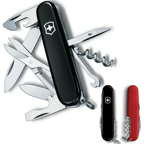Складаний ніж Victorinox CLIMBER UKRAINE чорно-червоний 1.3703.3.1
