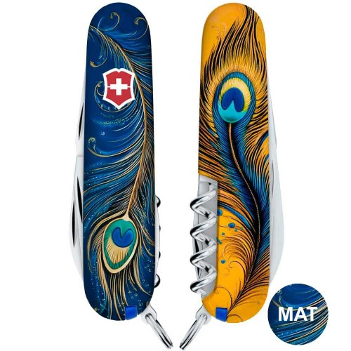 Складаний ніж Victorinox SPARTAN UKRAINE Чарівне перо Жар-Птиці 1.3603.3.T3150pw
