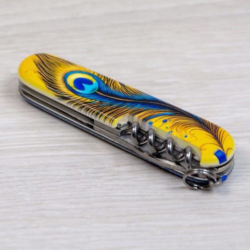 Складаний ніж Victorinox SPARTAN UKRAINE Чарівне перо Жар-Птиці 1.3603.3.T3150pw
