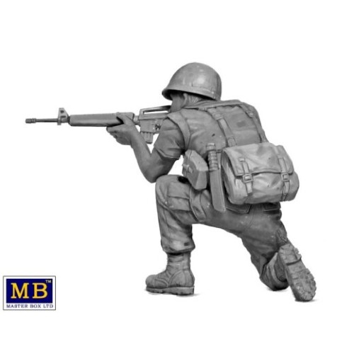Збірна модель 1:35 Фігури сутичка американських солдатів з в'єтнамським (Війна у В'єтнамі) MasterBox 35241