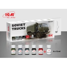 Набор акриловых красок для советских грузовых автомобилей ICM3011