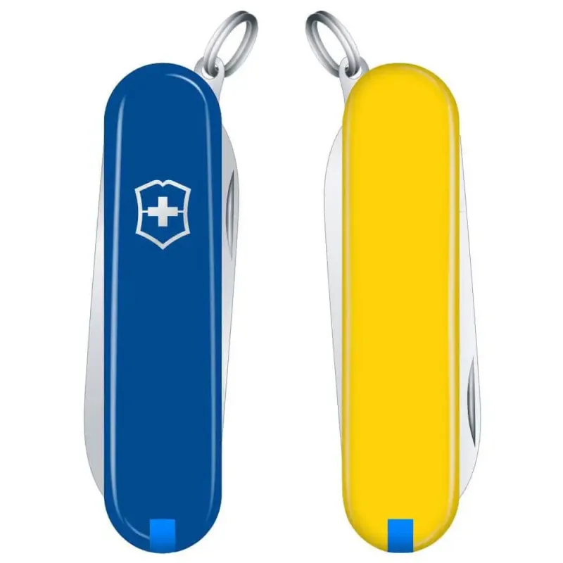 Швейцарский складной нож 58мм Victorinox ESCORT UKRAINE сине-желтый 0.6123.2.8