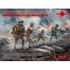  1:35 Фігури Британська піхота в протигазах (1917 р.), І МВ ICM 35703
