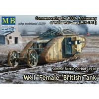 Збірна модель 1:72 Британський танк MK I «Female», період битви на Соммі, 1916 MasterBox 72002