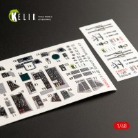 F-14D Tomcat 3D декаль інтер'єр для комплекту Tamiya 1:48 KELIK K48063