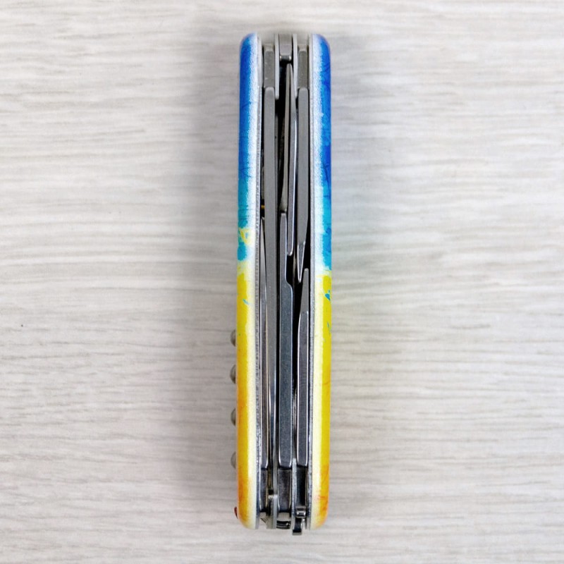 Складаний ніж Victorinox CLIMBER UKRAINE Жовто-синій малюнок 1.3703.7.T3100pw