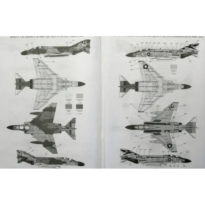 Сборная модель самолета Сборная модель 1:72 Самолет F-4 C:D:J Phantom II Aces Италери 1373 1:72
