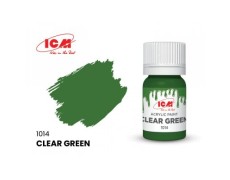 Акриловая краска Clear Green : Прозрачный зеленый ICM1014