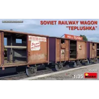 Сборная модель 1:35 Советский ж:д вагон "Теплушка" Миниарт 35300