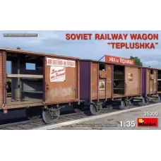Збірна модель 1:35 Радянський залізничний вагон "Теплушка" Miniart 35300