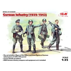 Сборная модель 1:35 Фигуры Немецкая пехота (1939-1942) ICM 35639