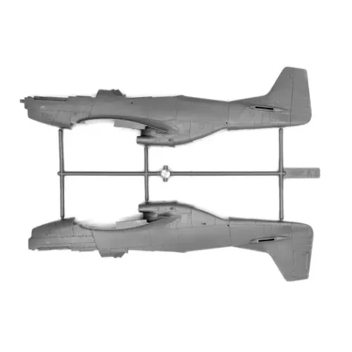 Збірна модель літака Збірна модель 1:48 Літак Мустанг P-51D з пілотами ВПС США та наземним персоналом ICM 48153 1:48