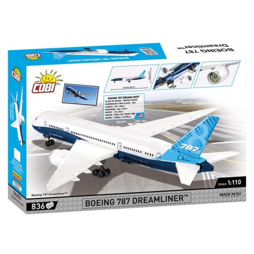 Конструктор COBI Боінг 787 Дрімлайнер масштаб 1:110, 836 деталі