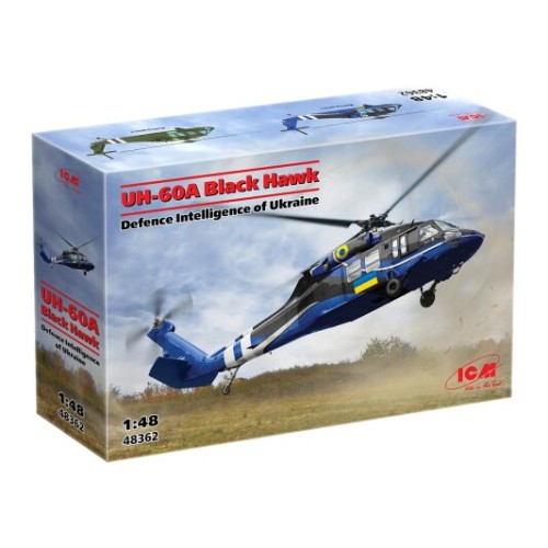 Сборная модель 1:48 Вертолет ГУР Украины UH-60A Черный Ястреб ICM 48362