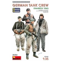 Сборная модель 1:35 Фигуры Немецкий танковый экипаж. Харьков 1943. (смоляные головы) МиниАрт 35354