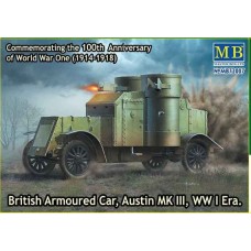 Збірна модель 1:72 Британський бронеавтомобіль Остін, MK III, часів Першої світової війни MasterBox 72007