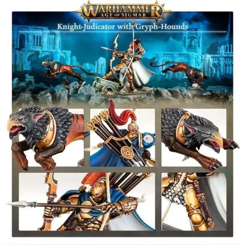 Набор миниатюр AGE OF SIGMAR: STORMCAST ETERNALS - KNIGHT-JUDICATOR WITH GRYPH-HOUNDS