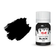 Акрилова фарба  Black : Чорний ICM 1002