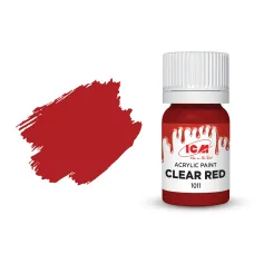 Акрилова фарба Clear Red : Прозорий червоний ICM1011