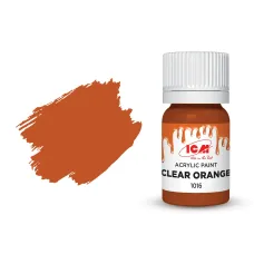 Акрилова фарба Clear Orange : Прозорий помаранчевий ICM1016