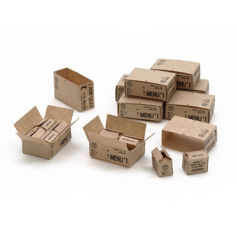 Збірна модель Tamiya – картонні ящики 1:35 10-in-1 Cartons WWII 12689