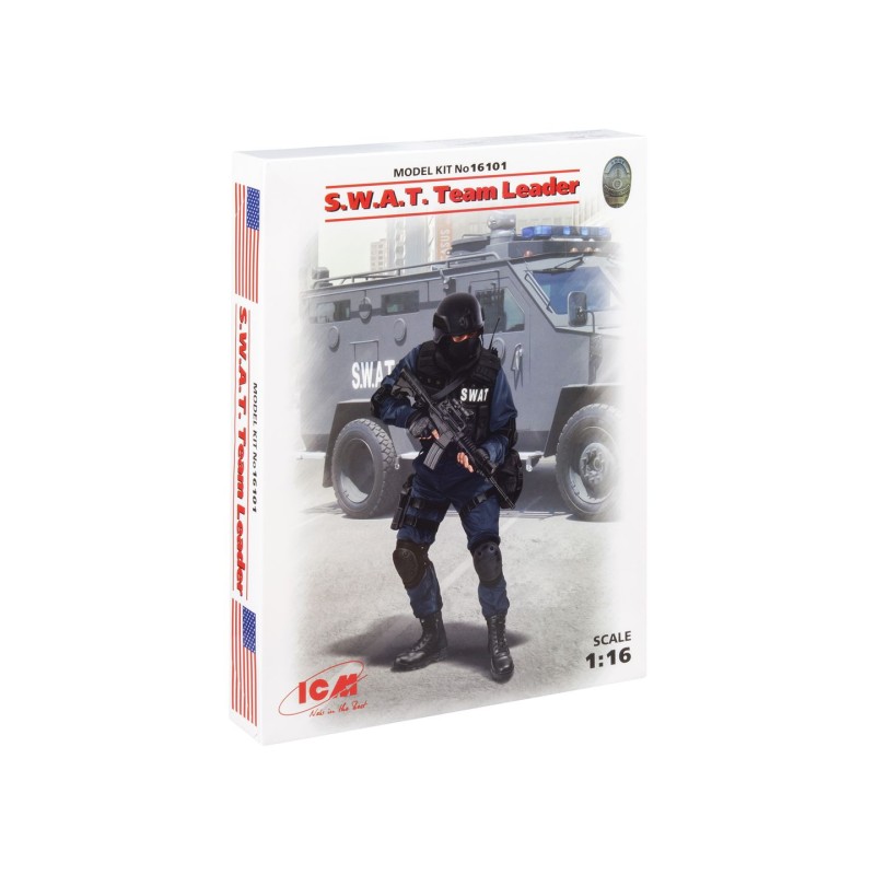 Збірна модель 1:16 Фігура S.W.A.T. Лідер групи ICM 16101.