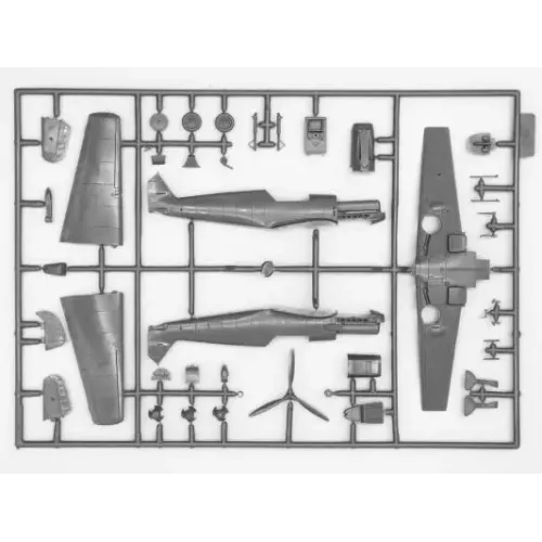 Збірна модель літака Збірна модель 1:72 Літак Мессершмітт Bf 109E-7:Троп ICM 72133 1:72
