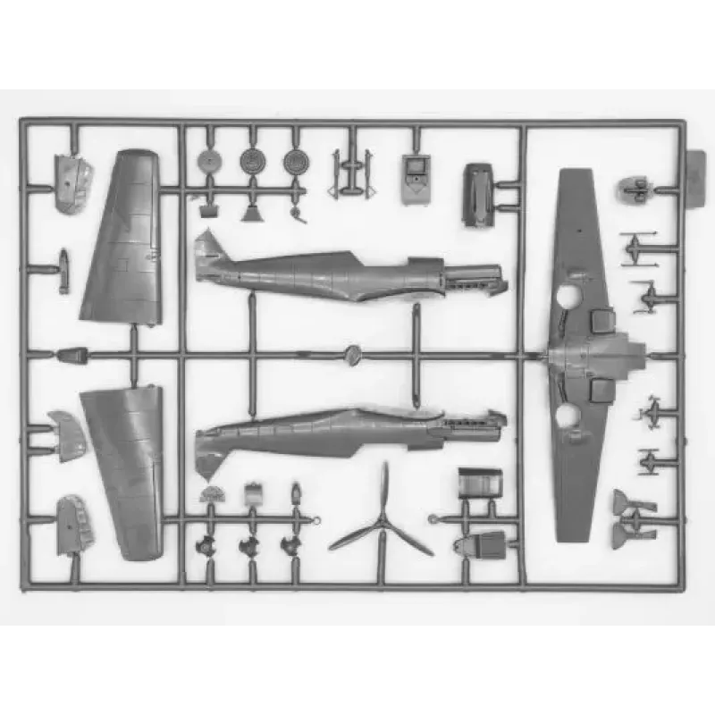 Збірна модель літака Збірна модель 1:72 Літак Мессершмітт Bf 109E-7:Троп ICM 72133 1:72
