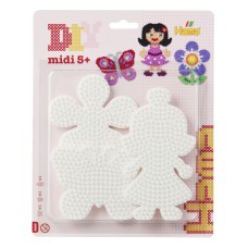 Термомозаїка HAMA Набір полів для  Midi - метелик 298, квітка 299 та лялька 330, Midi 5+