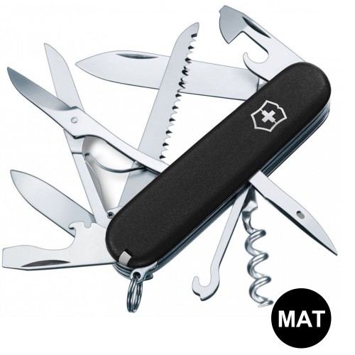 Складаний ніж Victorinox HUNTSMAN MAT чорний матовий лак 1.3713.3.M0007p