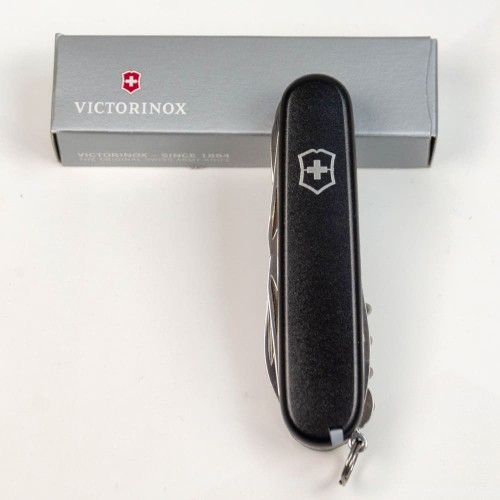 Складаний ніж Victorinox HUNTSMAN MAT чорний матовий лак 1.3713.3.M0007p