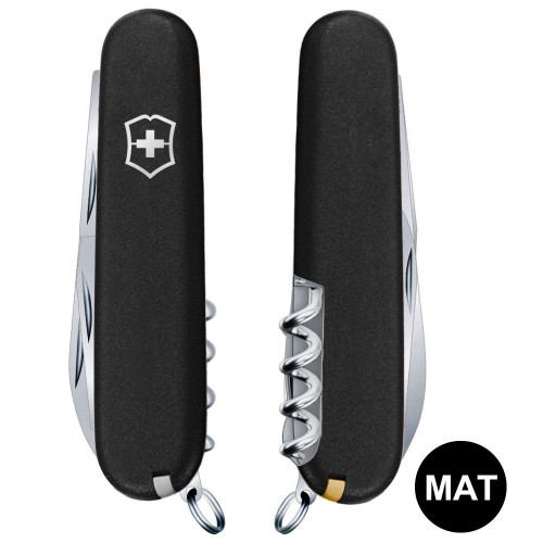 Складаний ніж Victorinox HUNTSMAN MAT чорний матовий лак 1.3713.3.M0007p
