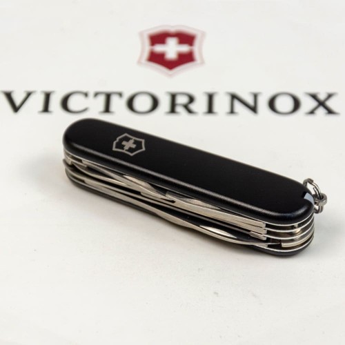Складаний ніж Victorinox HUNTSMAN MAT чорний матовий лак 1.3713.3.M0007p