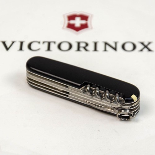 Складаний ніж Victorinox HUNTSMAN MAT чорний матовий лак 1.3713.3.M0007p