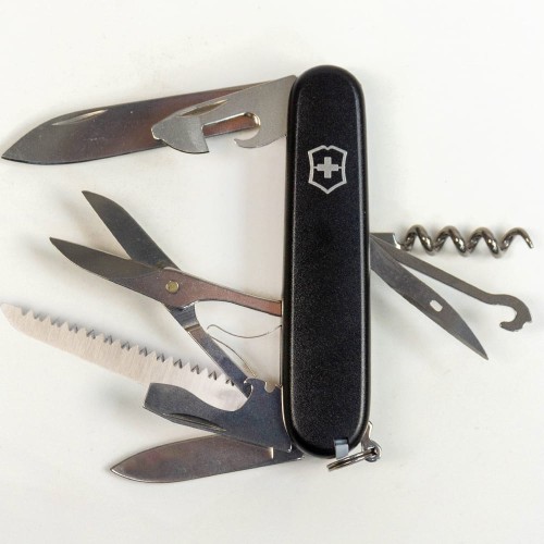 Складаний ніж Victorinox HUNTSMAN MAT чорний матовий лак 1.3713.3.M0007p