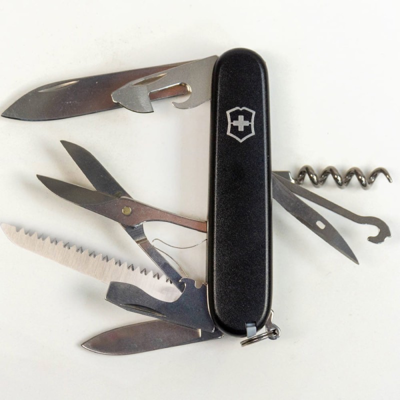 Складаний ніж Victorinox HUNTSMAN MAT чорний матовий лак 1.3713.3.M0007p