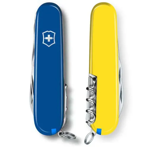 Складаний ніж Victorinox HUNTSMAN UKRAINE синьо-жовтий 1.3713.2.8
